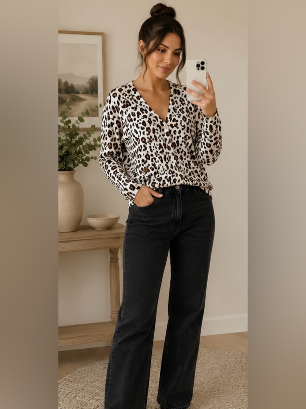 Ricki’s Leopard Print Button Front Cardigan XL